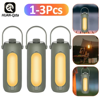 1-3 шт. USB-фонари для кемпинга, Складной Подвесной светильник, 10000 мАч, Уличный светильник для палатки, Type-C, Зарядка, Плавное затемнение, Блок питания