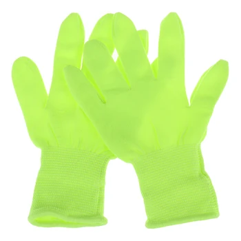 1 пара светящихся вечерних флуоресцентных перчаток, светящихся в темноте / Волшебные перчатки (зеленый цвет)