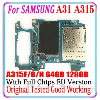 128 ГБ 64 ГБ + 4g RAM европейская Версия Для Samsung Galaxy A31 A315F A315G A315N разблокированная Материнская плата основная логическая Плата с полными чипами MB