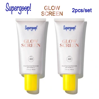 2 шт./компл. Supergoop Primer База Для макияжа Glowscreen Broad Spectrum Face Primer SPF40 Beauty Health Make Up Base De Maquiagem 50 МЛ