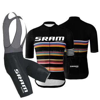 2023 SRAM Racing Летняя Велосипедная Одежда С Дышащими Короткими Рукавами, Майки Для Велоспорта Triathlon Ropa Ciclismo Verano MTB, Комплект Для Велоспорта