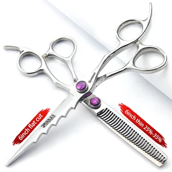 6-дюймовый парикмахерский салон для стрижки волос, Редкие ножницы для зубных ножниц, Профессиональная стрижка волос