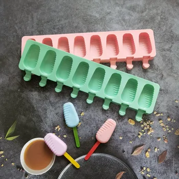 8-луночные силиконовые формы для мороженого, Инструменты для украшения тортов, выпечки, формы для кубиков льда 