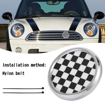Areyourshop Решетка радиатора Передняя решетка Эмблема Значок для BMW MINI Cooper Шахматная доска черный и белый