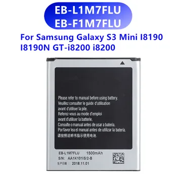 EB-L1M7FLU EB-F1M7FLU Аккумулятор емкостью 1500 мАч Оригинальный для Samsung Galaxy S3 Mini GT-I8190 i8160 I8190N GT-i8200 S7562 G313 3PIN 4PIN
