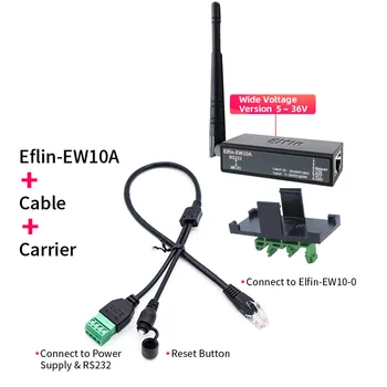 EW10A Мини-последовательный преобразователь широкого напряжения RTU Шлюз беспроводной сети IoT Modbus Mqtt RJ45 RS232 Последовательный сервер Wi-Fi Biddirection