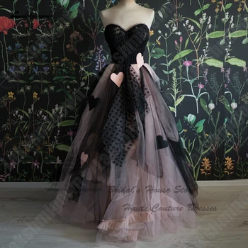 Lakshmigown Классические черные готические свадебные платья с открытыми плечами 2023 Vestidos Сексуальные платья для девочек на день рождения Милая