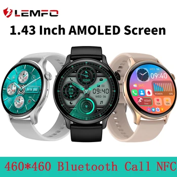 LEMFO Новые Смарт-часы Для Мужчин Женщин 2023 466*466 Buletooth Call 1,43 Дюймов BT 5,0 Amoled Экран Мониторинг Здоровья Умные Часы