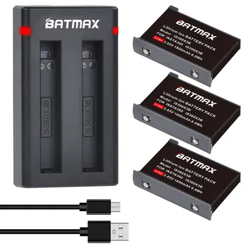 Аккумулятор Batmax 1800 мАч + двойное зарядное устройство USB с портом Type C для панорамных экшн-камер Insta360 ONE X3 360