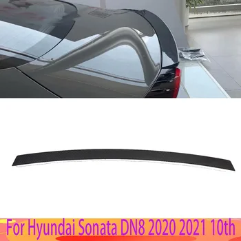 Внешние Аксессуары Наклейка для отделки заднего спойлера багажника из углеродного волокна, крыло автомобиля для Hyundai Sonata DN8 2020 2021