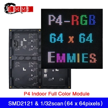 Внутренняя полноцветная светодиодная видеосигнала SMD RGB со светодиодным модулем дисплея P4 256x256 мм, Матричная светодиодная панель