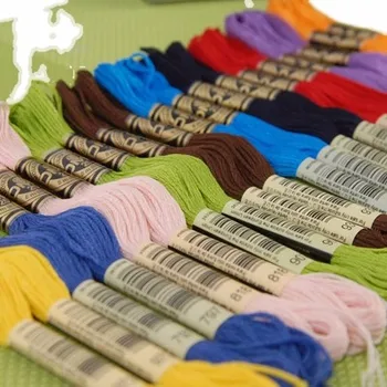 Выбирайте Любые цвета И количество DMC Мулине Нитки для вышивания Мулине Пряжа Для вышивания крестиком Нитки для Мулине 8 метров мотков