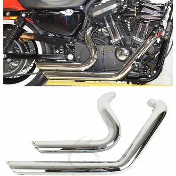 Выхлопные трубы мотоцикла с коротким ходом в шахматном порядке для Harley Sportster Iron 883 XL1200 2004-2013 Sportster XL 883 1200