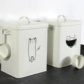 Герметичный контейнер для хранения корма для домашних животных, ведро для кормления, ящик для хранения семян птиц емкостью 25 унций