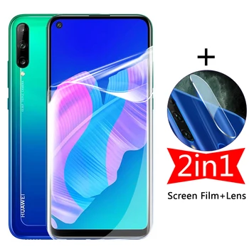 Гидрогелевая пленка для экрана 2 в 1 для Huawei Y7P Y7 Pro Y7 Prime 2019 7P P Huaweiy7p + Защита объектива камеры Без защитного стекла