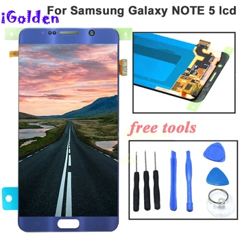 Для Samsung Galaxy NOTE 5 N920 N920F ЖК-дисплей С Сенсорным Экраном Дигитайзер В Сборе Note5 Замена для 5,7 