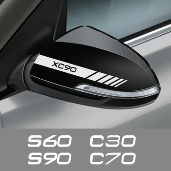 Для Volvo C30 S60 V50 XC90 XC60 V40 V60 V70 AWD C70 S80 S90 T6 V90 XC40 XC70 S40 Наклейки На Зеркало заднего Вида Автомобиля Аксессуары