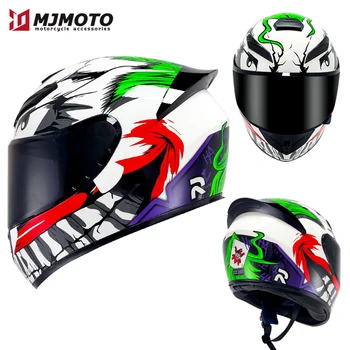 Для мотоциклетного шлема Joker Full Face для взрослых, для уличных гонок на мотоциклах, Каско для мужчин и женщин, Одобренный для путешествий шлем Moto Capacete DOT