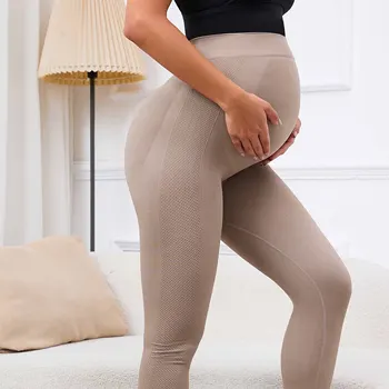 Женские брюки для йоги, женские обтягивающие брюки для беременных, леггинсы для тренировок с высокой талией, поддерживающие живот, леггинсы для беременных, леггинсы для беременных