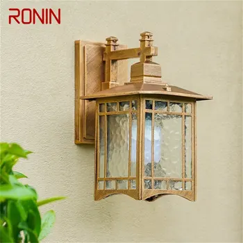 Классический уличный настенный светильник RONIN, Водонепроницаемые ретро-бра IP65, Светодиодное декоративное освещение для крыльца дома