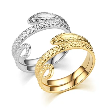 Кольцо из нержавеющей стали в стиле панк-змея, Модные обручальные кольца в готическом стиле, Золотые обручальные кольца Для женщин, Оптовые партии, Оптовый подарок на День Святого Валентина