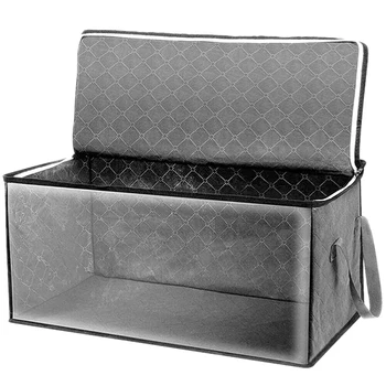 Коробка-Органайзер для одеял 2ШТ Складной Портативный Шкаф, Штабелируемые Ящики для хранения Нетканой одежды, Одеяла для сбора
