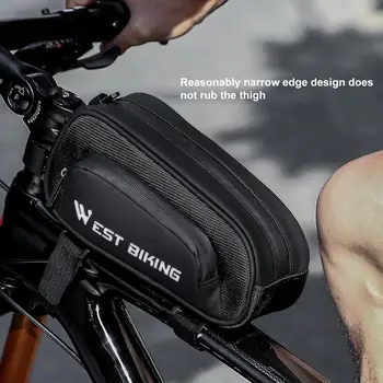 Легкий многослойный дизайн с гладкой застежкой-молнией, полезная надежная велосипедная сумка, принадлежности для велоспорта, сумка с передней трубкой, сумка для велосипедной балки