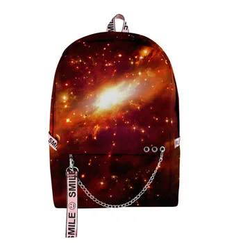 Мультяшная новинка, классные школьные сумки Унисекс, дорожные сумки со звездным небом, Оксфордские водонепроницаемые рюкзаки для ноутбука с 3D принтом