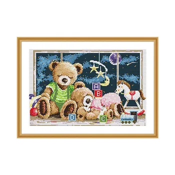 Набор для вышивания крестиком Happy Bears Family, 19,7 