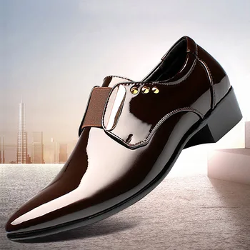 Новые весенне-осенние деловые мужские кожаные туфли в деловом стиле, мужские кожаные туфли с острым носком в британском стиле, мужские тонкие туфли