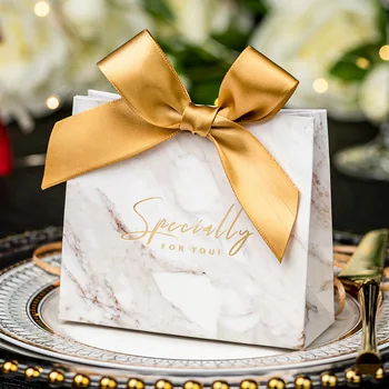 Новый креативный мини-серый Мраморный подарочный пакет для вечеринки, Душа ребенка, Бумажные коробки для шоколада, упаковка / Коробки для конфет на свадьбу