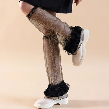 Носки JK, Носки Jk Stocking, носки-грелки для ног в стиле Лолиты, женские гольфы с принтом в стиле панк, гольфы в стиле Лолиты, готические длинные носки.