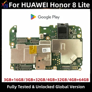 Оригинальные разблокированные материнские платы для Huawei Honor 8 Lite, логическая плата с установленной материнской платой Google, 16 ГБ, 32 ГБ, 64 ГБ ПЗУ