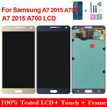 Оригинальный Samsung A7 2015 A700fd Дисплей Для Samsung Galaxy A7 2015 A700 LCD A7000 A700H A700F A700FD ЖК-дисплей с Сенсорным Экраном Дигитайзер