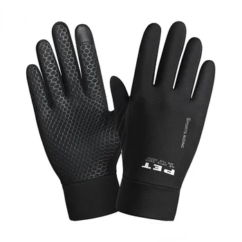 Плюшевые водонепроницаемые лыжные перчатки, осенне-зимние теплые перчатки, мужские и женские перчатки для занятий спортом на открытом воздухе, нескользящие велосипедные перчатки с сенсорным экраном