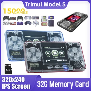 Портативная Игровая консоль Trimui Model S с 2-дюймовым ЖК-экраном В стиле Ретро, Игровые Приставки, 10 Симуляторов, 15000 + Игр, 32G SD-карта, Детские Подарки