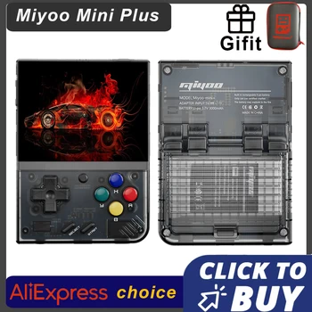 Портативная Портативная Игровая Консоль MIYOO Mini Plus в стиле Ретро с 3,5-дюймовым IPS HD Экраном, Детский Подарок, Эмулятор Классической Игровой системы Linux