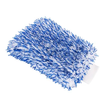 Рукавицы для уборки дома и автомойки, Перчатки из микрофибры для вытирания домашней пыли, 2 упаковки, синий / оранжевый