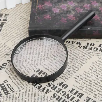 Ручная лупа A0KF 90 мм, 5-кратная карта для чтения, газета, увеличительное стекло, ювелирная лупа