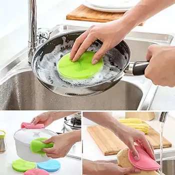 Силиконовая щетка для мытья посуды/кастрюль/тарелок в посудомоечной машине, Антибактериальная щетка без плесени, кухонные инструменты для уборки дома