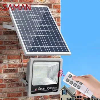 Солнечный прожектор SAMAN, уличный фонарь с дистанционным управлением, водонепроницаемый IP65, светодиодный наружный светильник для сада и балкона