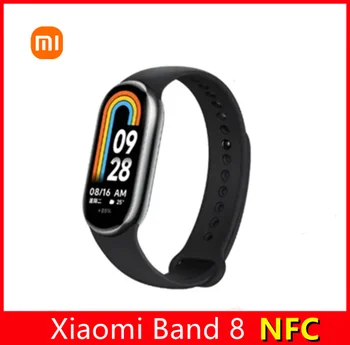 Умный браслет Xiaomi Mi Band 8 с NFC Профессиональная гидроизоляция Фитнес трекер Пульсометр и монитор содержания кислорода в крови браслет