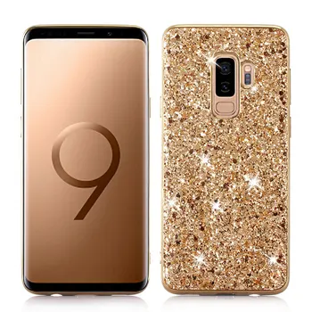 Чехол для телефона Samsung Galaxy S9 Plus Case Silicon Bling Glitter Crystal Блестки Мягкий Чехол из ТПУ Fundas для Samsung S9 Plus S9