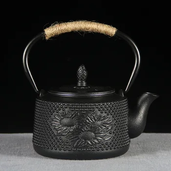 Японский чугунный винтажный чайник 850 мл с фильтром из нержавеющей стали для чая, молока, кофе, вина, Железный чайник, Арабский чайник для чая